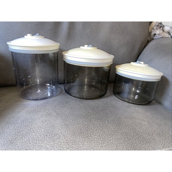 Snail/Foodsaver Kitchen Set Of 3 Food Saver Canisters 2 5 Oz 25 Oz